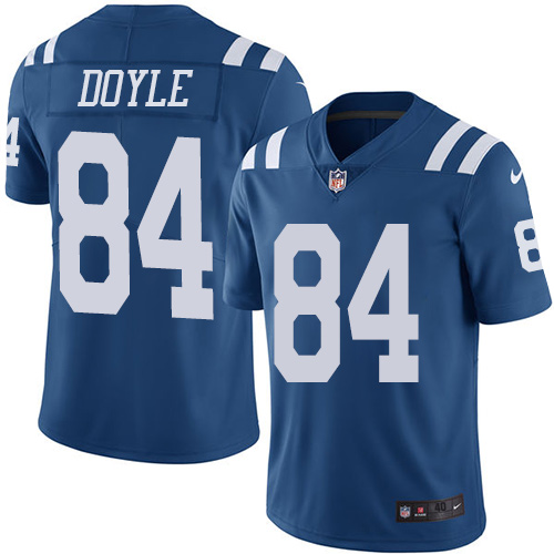 Men's Elite Jack Doyle Nike Jersey Royal Blue - #84 Rush NFL Indianapolis Colts